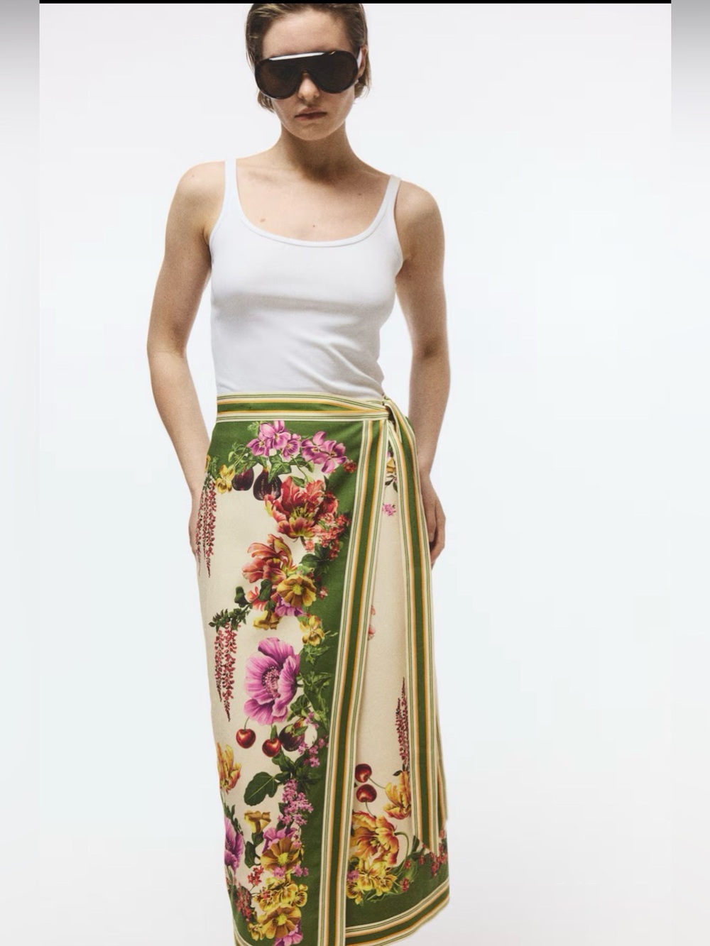 H&M Print Floral Wrap Maxi Skirt NWT ❗️